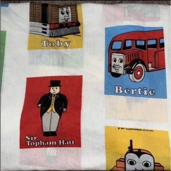 Vintage‎ 1992 Thomas The Train Twin Sheet Set Fitted & Flat Read - Picture 3 of 7
